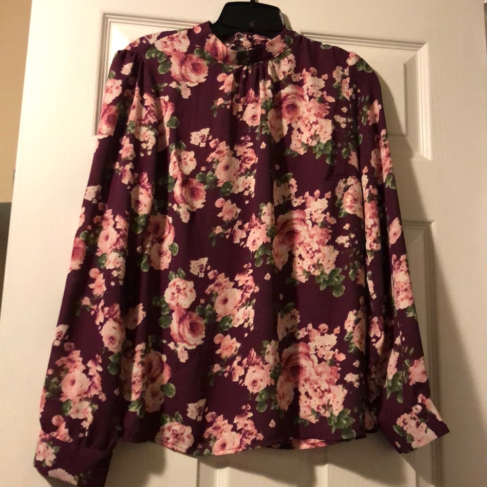 Chiffon floral blouse